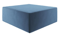 Pouf The Flower de Novogratz en velours - bleu indigo