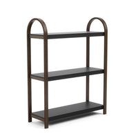 Bibliothèque moderne Bellwood de Umbra à 3 tablettes - noire et noyer