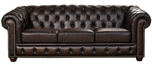 Sofa Albany en cuir de Hydeline - caramel