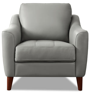 Fauteuil Ersa de Hydeline en cuir - gris