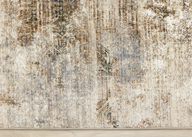 Carpette Sydney beige, grise et crème à motif vieilli - 5 pi 3 po x 7 pi 10 po