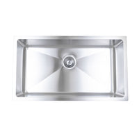 Évier de cuisine simple sous plan Bristol Sinks en acier inoxydable - B1606