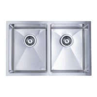 Évier de cuisine à cuve double sous plan Bristol Sinks en acier inoxydable - B1911
