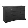 Commode Jade à 6 tiroirs pour enfants - noire