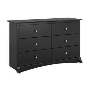 Commode Jade à 6 tiroirs pour enfants - noire