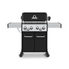 Gril à gaz naturel BaronMC 490 PRO noir de Broil King avec brûleur latéral et brûleur arrière de rôtisserie - 875247