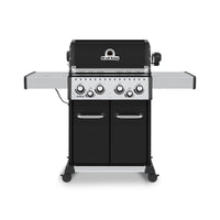 Gril à gaz naturel BaronMC 490 PRO noir de Broil King avec brûleur latéral et brûleur arrière de rôtisserie - 875247