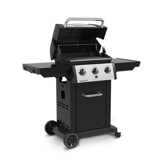 Gril à gaz propane MonarchMC 320 en acier inoxydable et noir de Broil King - 834254