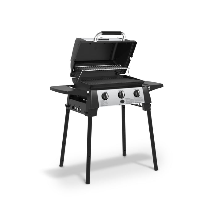 Gril à gaz propane Porta-ChefMC 320 en acier inoxydable et noir de Broil King - 952654
