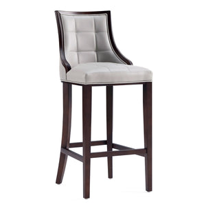 Tabouret bar Fifth Avenue de Manhattan Comfort en similicuir - gris clair