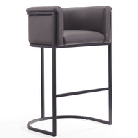 Tabouret bar Cosmopolitan de Manhattan Comfort de 37,8 po en métal - galet et noir