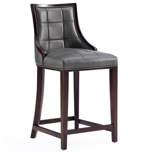 Tabouret bar Fifth Avenue de Manhattan Comfort de hauteur comptoir en similicuir - gris galet