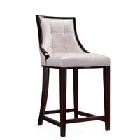 Tabouret bar Fifth Ave de Manhattan Comfort de hauteur comptoir de 39,5 po en hêtre - blanc et noyer