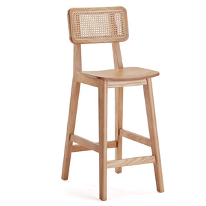 Tabouret bar Versailles de Manhattan Comfort de hauteur comptoir - canne naturelle