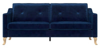 Sofa Tess de Mr. Kate en velours - bleu