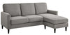 Sofa sectionnel réversible contemporain Kaci de DHP en tissu - gris