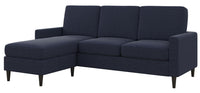 Sofa sectionnel réversible Kaci de DHP en lin - bleu