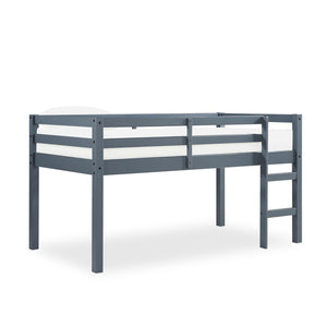 Lit mezzanine simple Milton de DHP en bois pour jeunes et enfants - gris