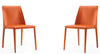 Ensemble 2 chaises de salle à manger Paris de Manhattan Comfort en cuir à équipement corail - corail