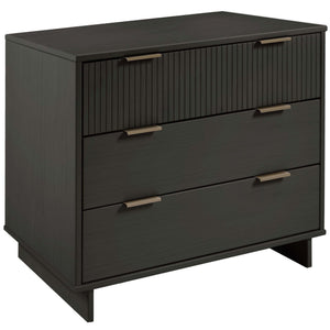 Commode moderne Granville de Manhattan Comfort de 38,18 po avec 3 tiroirs - gris foncé