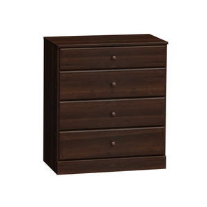 Commode Astrid à 4 tiroirs - espresso