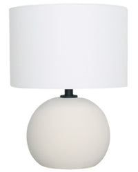  Lampe de table Elara de Kort & Co. de 18 po en céramique étain blanc