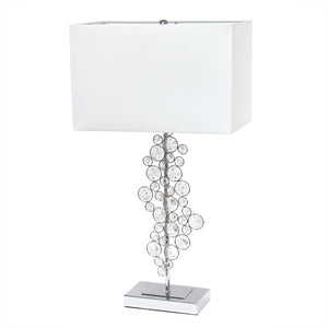 Lampe de table d’Elegant Designs à cristal prismatique et paillettes - chromée