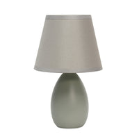 Mini lampe de table de Simple Designs en céramique en forme d’œuf - gris