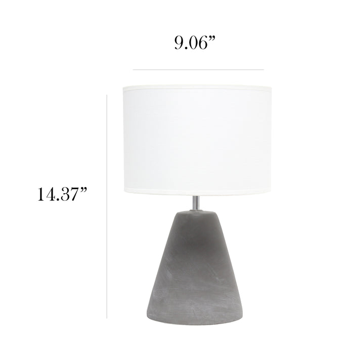 Lampe de table Pinnacle de Simple Designs en béton - blanche