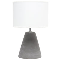 Lampe de table Pinnacle de Simple Designs en béton - blanche