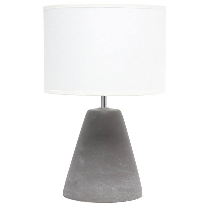 Lampe de table Pinnacle de Simple Designs en béton - blanche