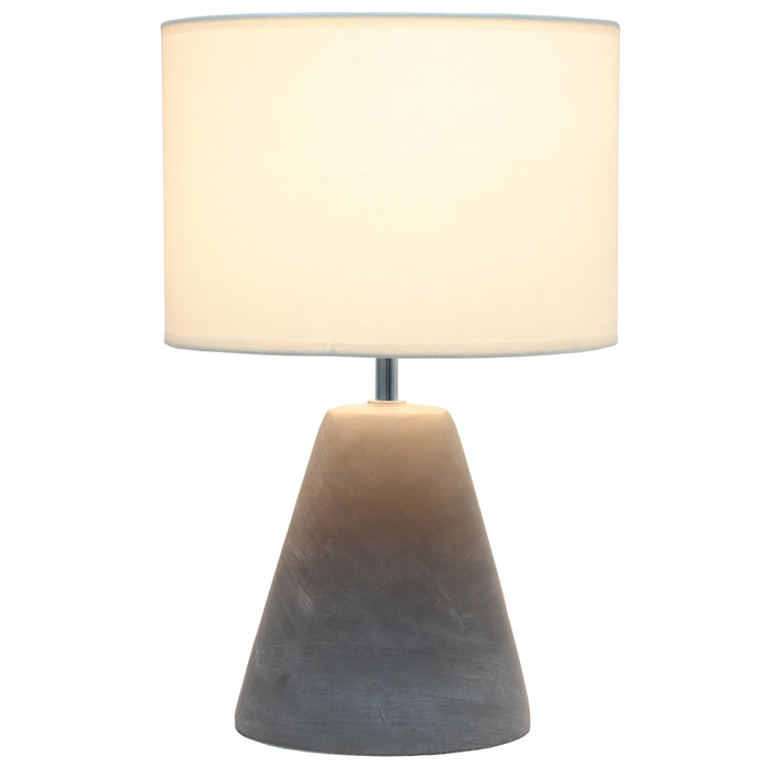 Lampe de table Pinnacle de Simple Designs en béton - blanche