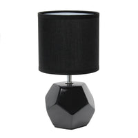 Mini lampe de table de Simple Designs à prisme rond - noire