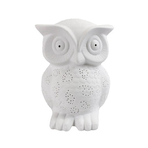 Lampe de table de Simple Designs en porcelaine en forme de hibou sage