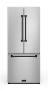 Réfrigérateur collection Gordon Ramsay de Thor Kitchen de 30 po et de 17,5 pi3 de profondeur comptoir à portes françaises - RF3017FFD99-BLK