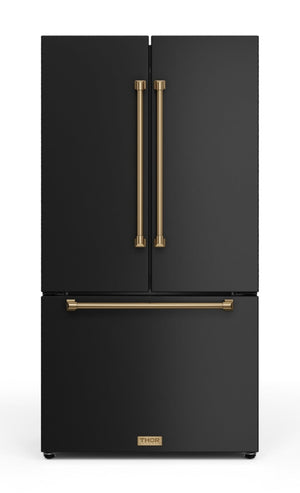 Réfrigérateur collection Gordon Ramsay de Thor Kitchen de 36 po et de 20,3 pi3 de profondeur comptoir à portes françaises - RF3621CTD00-BRZ