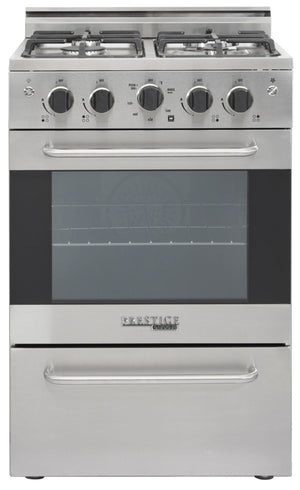 Cuisinière à gaz Prestige par Unique de 24 po à convection - UGP-24V PC1 S/S