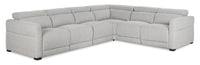  Sofa sectionnel à inclinaison électrique avec fauteuil sans accoudoirs Aspen 4 pièces - gris