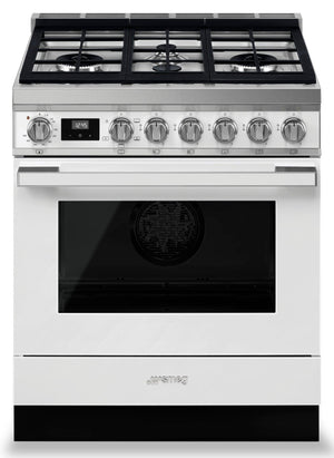 Cuisinière à gaz Smeg Portofino de 3,6 pi3 - CPF30UGGWH