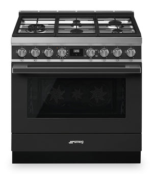 Cuisinière à gaz Smeg Portofino de 4,5 pi3 - CPF36UGGAN