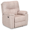 Fauteuil à inclinaison électrique Dawson de 40 po fabriqué au Canada en tissu avec port USB - beige