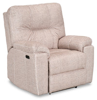  Fauteuil à inclinaison électrique Dawson de 40 po fabriqué au Canada en tissu avec port USB - beige