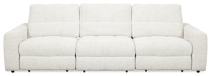 Sofa modulaire Elevate de Scott Living de 115 po en tissu en chenille avec coulissement électrique - beige