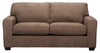 Sofa-lit simple Fiona de 58 po fabriqué au Canada en tissu de chenille brun moka