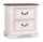 Table de nuit Grace de 28 po (L) x 28 po (H) à 2 tiroirs avec ports USB intégrés - blanc antique