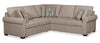 Sofa sectionnel Haven 2 pièces en chenille avec sofa-lit de gauche - Taupe