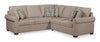 Sofa sectionnel de gauche Haven 2 pièces en chenille - Taupe