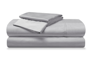 Ensemble de draps Hyper-CottonMC de BEDGEAR 5 pièces pour grand lit divisé – gris clair