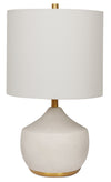 Lampe de table Iris de Kort & Co. de 25 po en céramique, crème et dorée