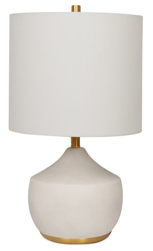 Lampe de table Iris de Kort & Co. de 25 po en céramique, crème et dorée